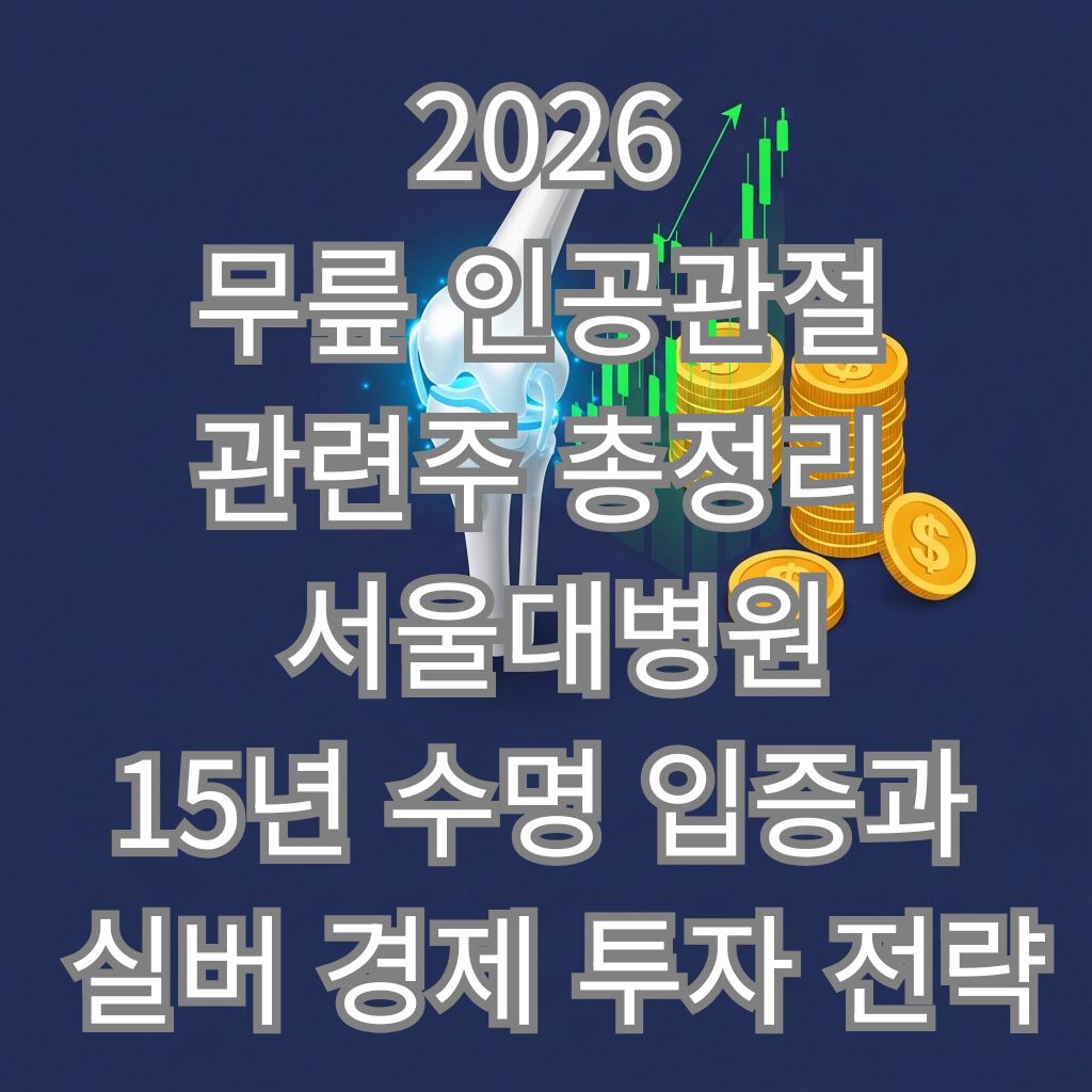 2026 무릎 인공관절 관련주 총정리 서울대병원 15년 수명 입증과 실버 경제 투자 전략 썸네일