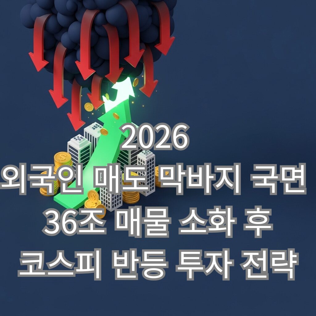 2026 외국인 매도 막바지 국면 36조 매물 소화 후 코스피 반등 투자 전략