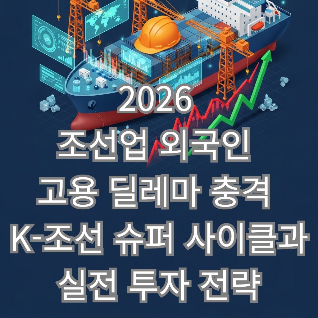 2026 조선업 외국인 고용 딜레마 충격 | K-조선 슈퍼 사이클과 실전 투자 전략