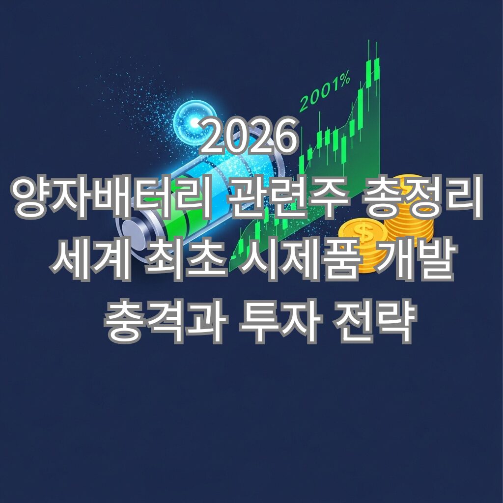 quantum-battery-prototype-stocks-2026-main2026 양자배터리 관련주 총정리 세계 최초 시제품 개발 충격과 투자 전략