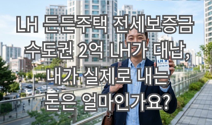 LH 든든주택 전세보증금 수도권 2억 LH가 대납, 내가 실제로 내는 돈은 얼마인가요?