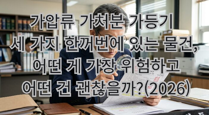 가압류 가처분 가등기 세 가지 한꺼번에 있는 물건, 어떤 게 가장 위험하고 어떤 건 괜찮을까(2026)