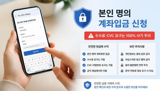 여신금융협회 카드포인트 계좌입금 신청